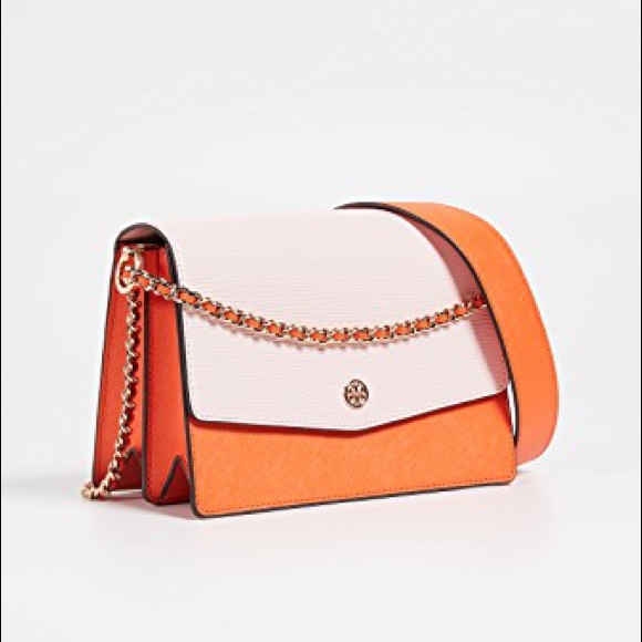 Tory Burch Handbags - TORY BURCH Robinson Bag—Pink and Orange
